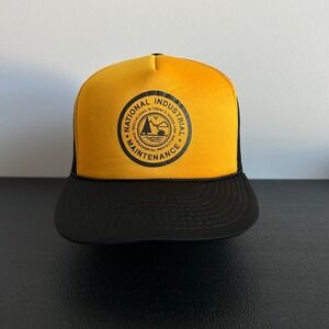 Vintage 90s National Industrial Maintenance Trucker Hat Cap Snap Back Adjustable
